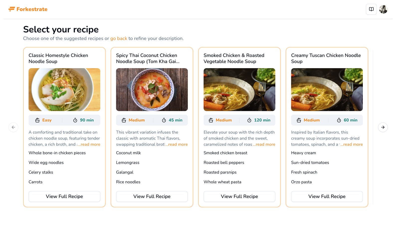 AI Recipe Book app — cover shot