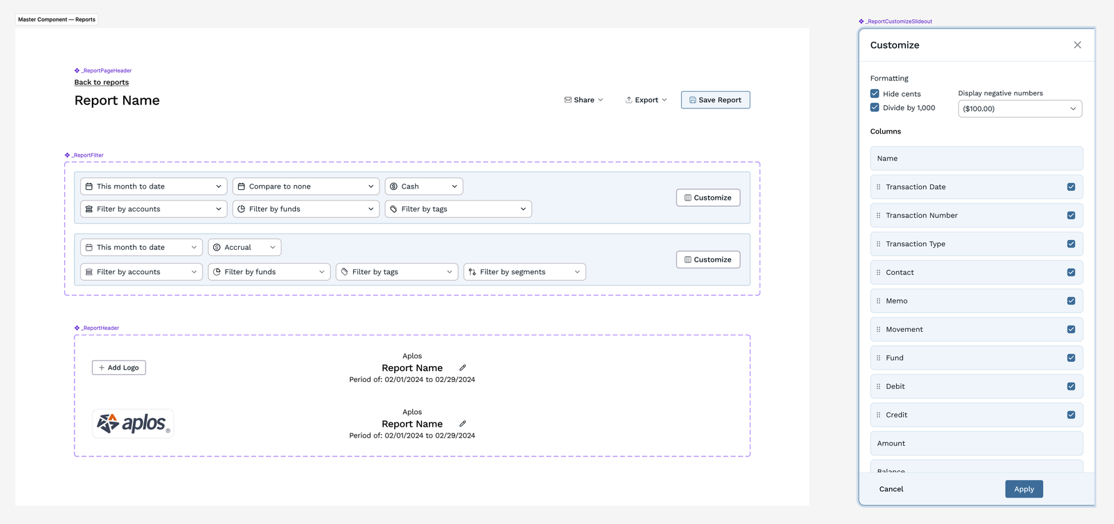 Working with PMs and Design Lead at Aplos to ensure ARK Design System consistency
