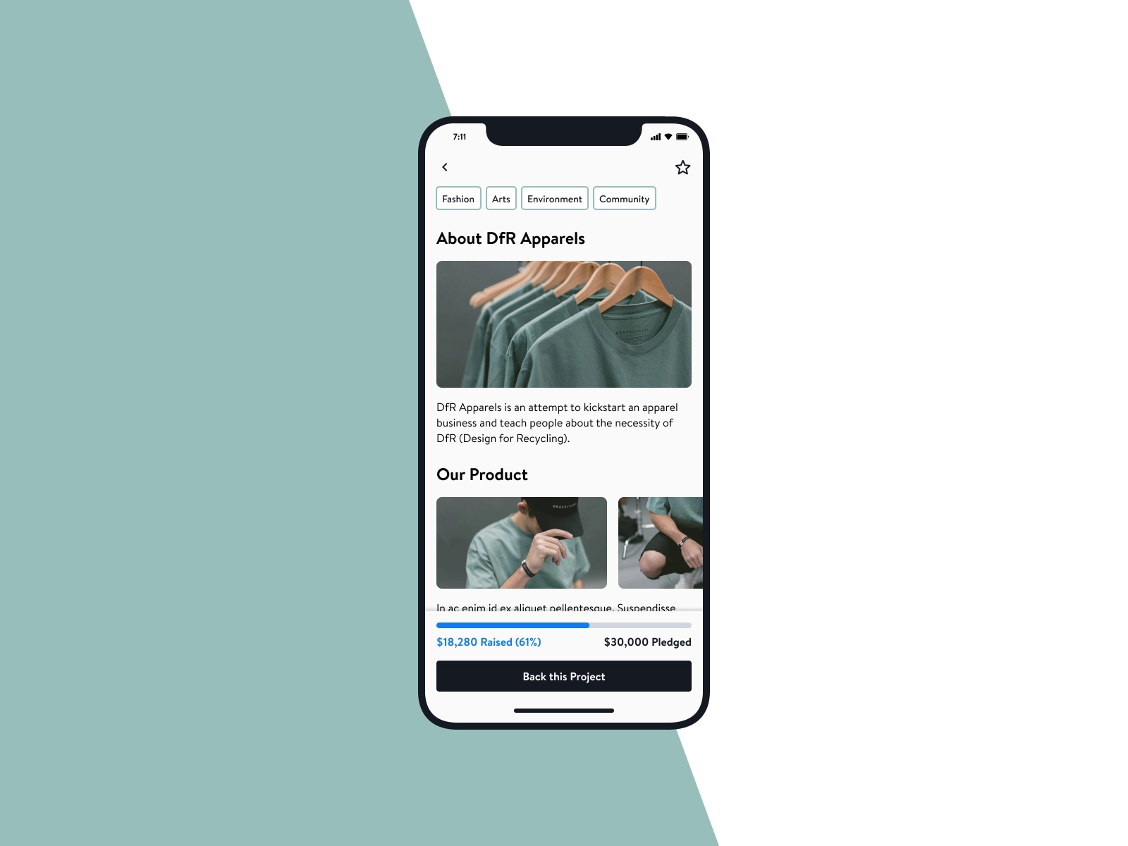 Dribbble UI challenge — selection 3