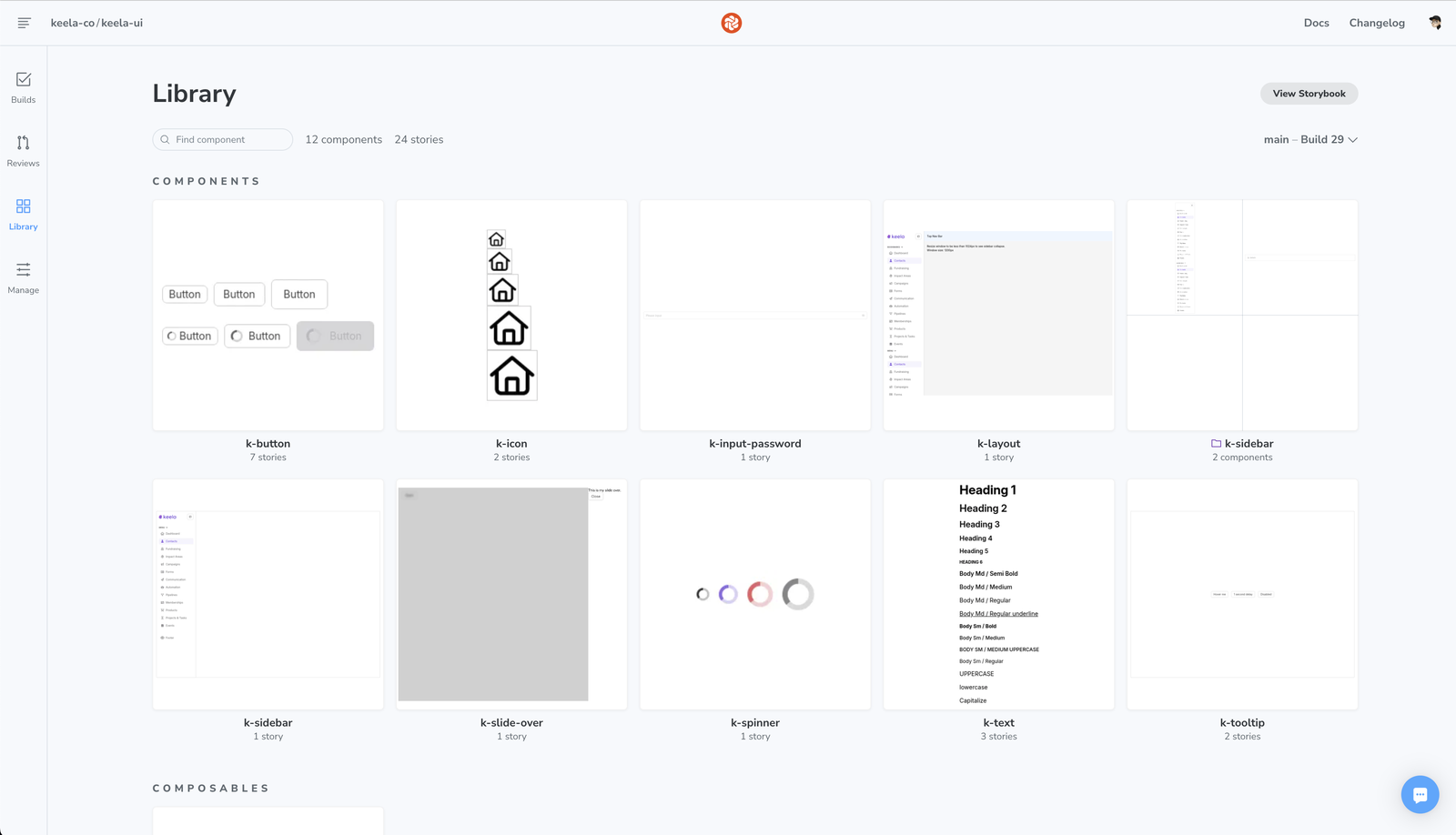 Chromatic showing release-ready components with visual regression testing