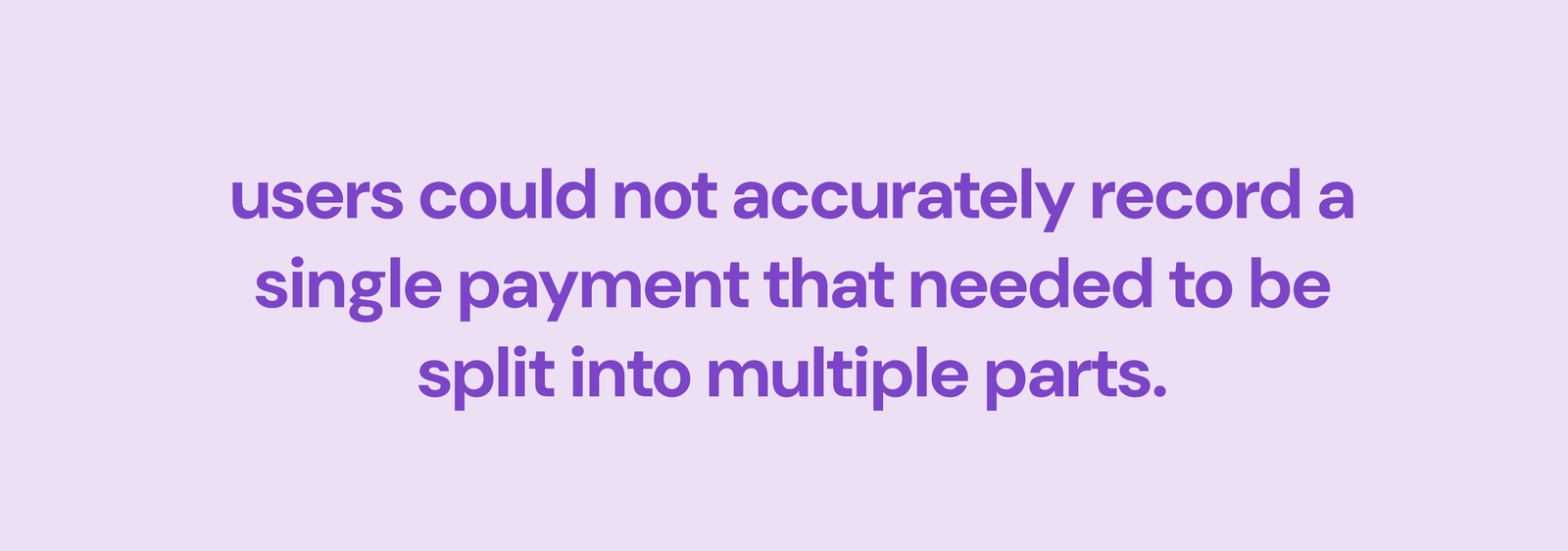 User problem statement: as a nonprofit admin I need to split a single payment into multiple items